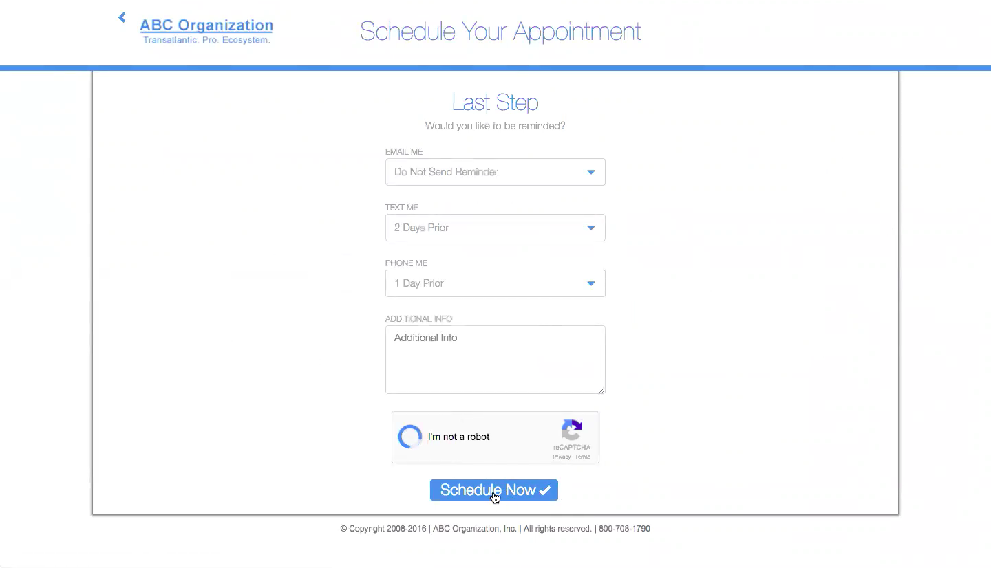 SUMO Reschedule Reminders Appt Wizard