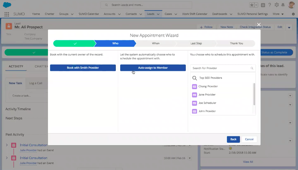 SUMO Pool of Resources Appt Wizard